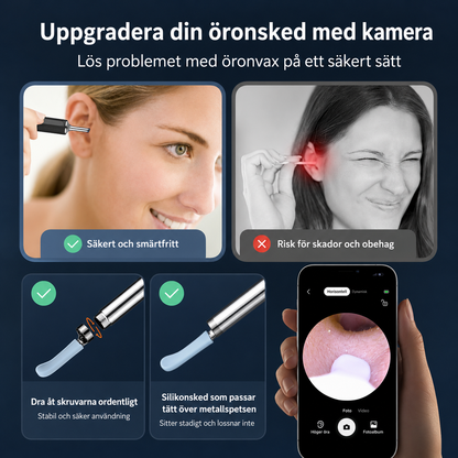 Ørevoksfjerner med kamera