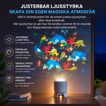 Magisk Havsblå Projektorlampa