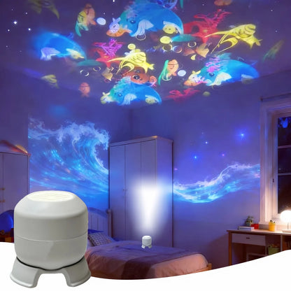 Magisk Havsblå Projektorlampa